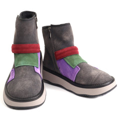 Franco Gerardo Ghete dama piele naturala 5563S gri multicolor ID5768-GRML