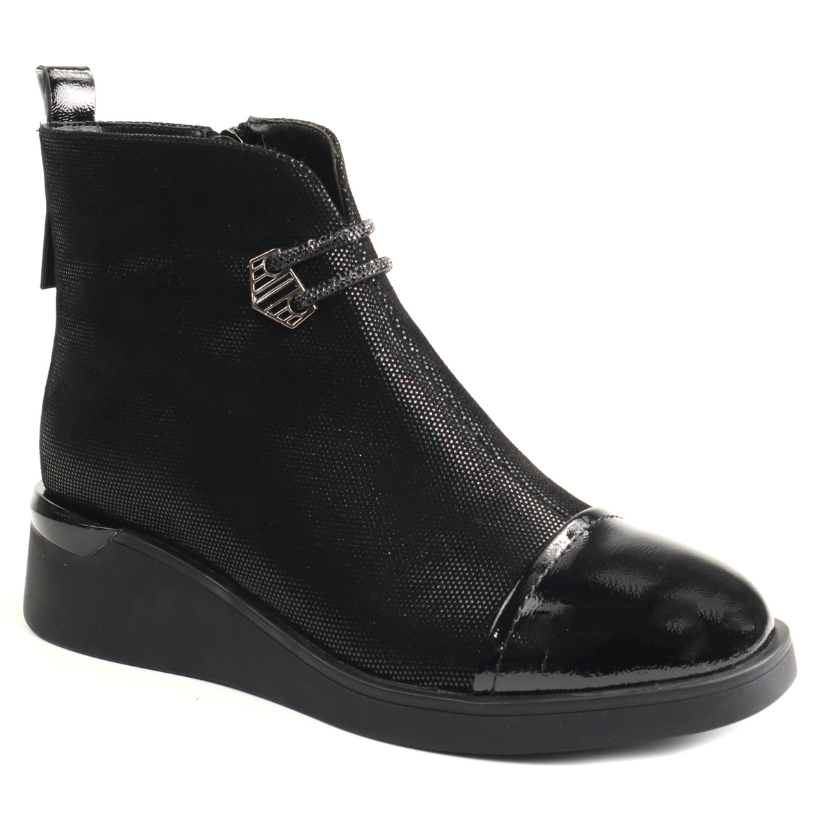 Epica Ghete dama piele naturala 1K370009 01 I negru velur ID5777-NGV