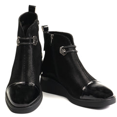 Epica Ghete dama piele naturala 1K370009 01 I negru velur ID5777-NGV
