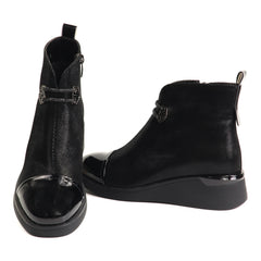 Epica Ghete dama piele naturala 1K370009 01 I negru velur ID5777-NGV