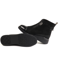 Epica Ghete dama piele naturala 1K370009 01 I negru velur ID5777-NGV