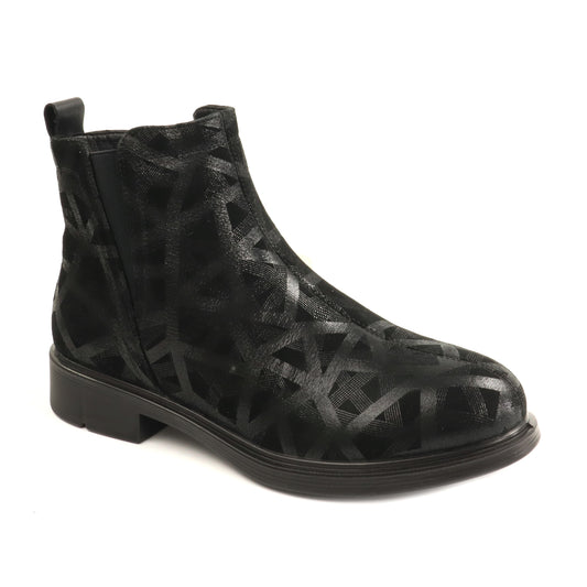 Pass Collection Ghete dama piele naturala 1M590017A O7 I negru print ID5779-NGPR