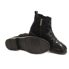 Pass Collection Ghete dama piele naturala 1M590017A O7 I negru print ID5779-NGPR