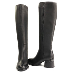 Fiore Fino Cizme dama piele naturala 2709003 negru ID5780-NG