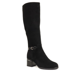 Fiore Fino Cizme dama piele naturala 2709039 negru velur ID5781-NGV
