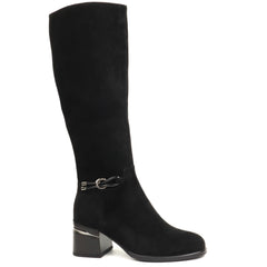 Fiore Fino Cizme dama piele naturala 2709039 negru velur ID5781-NGV