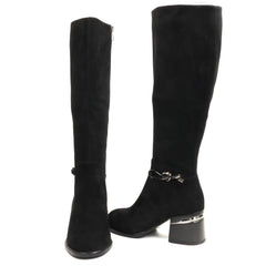 Fiore Fino Cizme dama piele naturala 2709039 negru velur ID5781-NGV