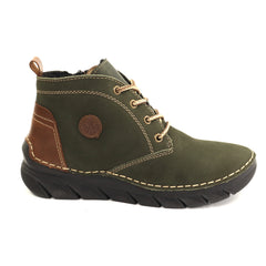 Rieker Ghete dama piele naturala si piele ecologica 55036 54 verde nubuk ID5788-VRDN