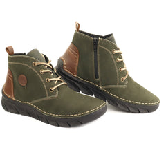 Rieker Ghete dama piele naturala si piele ecologica 55036 54 verde nubuk ID5788-VRDN