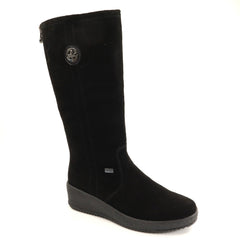 Rieker Cizme dama piele naturala Y4470 00 negru velur ID5790-NGV
