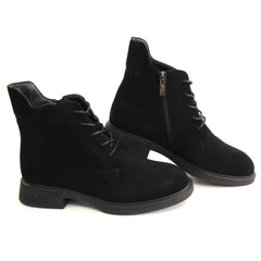 Pass Collection Ghete dama piele naturala W1W170007B 01 I negru velur ID5799-NGV