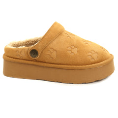Pass Collection Saboti dama piele naturala, imblaniti P1Z870004B 04 I camel velur ID5804-CMLV