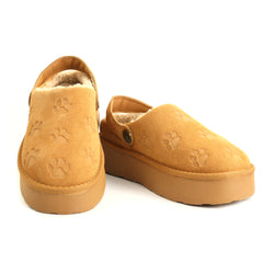 Pass Collection Saboti dama piele naturala, imblaniti P1Z870004B 04 I camel velur ID5804-CMLV