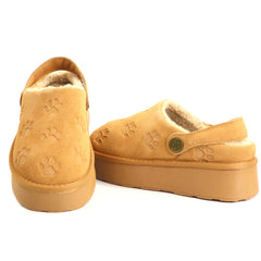 Pass Collection Saboti dama piele naturala, imblaniti P1Z870004B 04 I camel velur ID5804-CMLV
