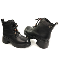 Anna Viotti Ghete dama piele naturala D111 5F83907 1 negru ID5808-NG