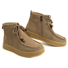Anna Viotti Ghete dama piele naturala D111 SD5231 bej velur ID5810-BJV