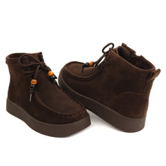 Anna Viotti Ghete dama piele naturala D111 SD5231 maro velur ID5810-MAROV