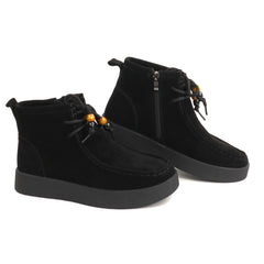 Anna Viotti Ghete dama piele naturala D111 SD5231 negru velur ID5810-NGV
