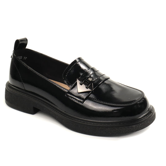 Anna Viotti Pantofi dama piele naturala D111 5205 negru lac ID5811-NGL