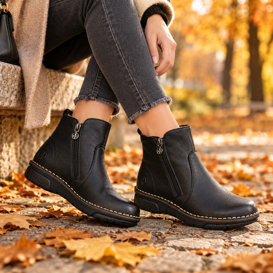 Rieker Ghete dama piele naturala 73365 00 negru ID5818-NG