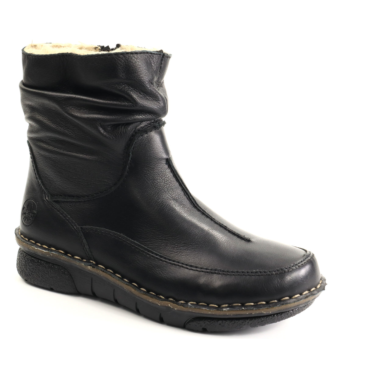 Rieker Ghete dama piele ecologica si piele naturala 73366 01 negru ID5821-NG