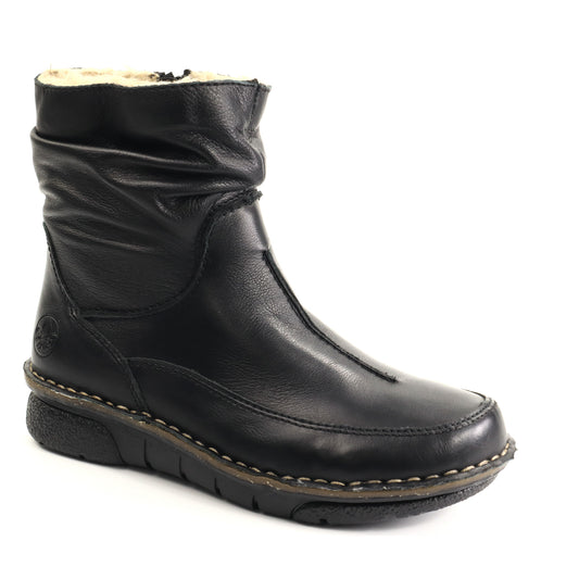 Rieker Ghete dama piele ecologica si piele naturala 73366 01 negru ID5821-NG