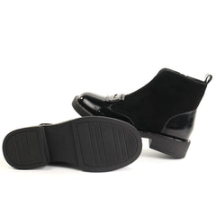 Epica Ghete dama piele naturala 3A206 M121B T139A 01 I negru velur ID5829-NGV