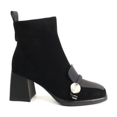 Epica Ghete dama piele naturala 3V1216 S605 G5 01 I negru velur ID5831-NGV