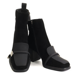 Epica Ghete dama piele naturala 3V1216 S605 G5 01 I negru velur ID5831-NGV