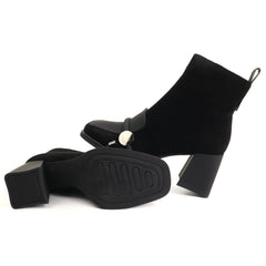 Epica Ghete dama piele naturala 3V1216 S605 G5 01 I negru velur ID5831-NGV