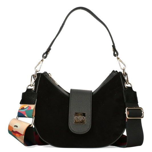 EGO Geanta dama piele velur naturala negru ES0277IS 010025JZ MD4422