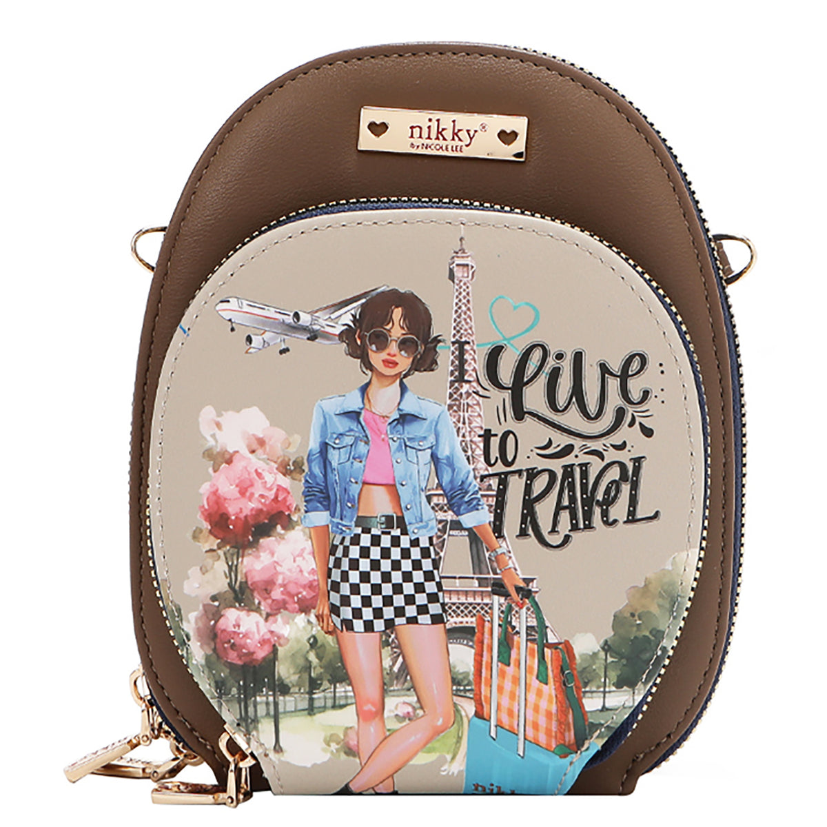 Nikky Minibanduliere dama NK24001 I LIVE TO TRAVEL MD4456