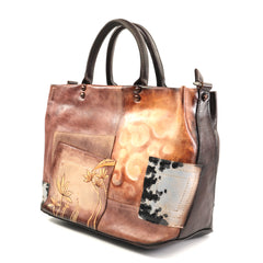 Sifino Geanta dama maro floral F8097 MD4722