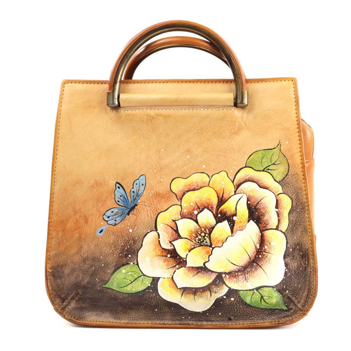 Sifino Geanta dama cognac floral F8186 MD4727