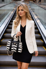 Epica Geanta Dama Alb Negru 1NYZ80020A 47 S MD4748