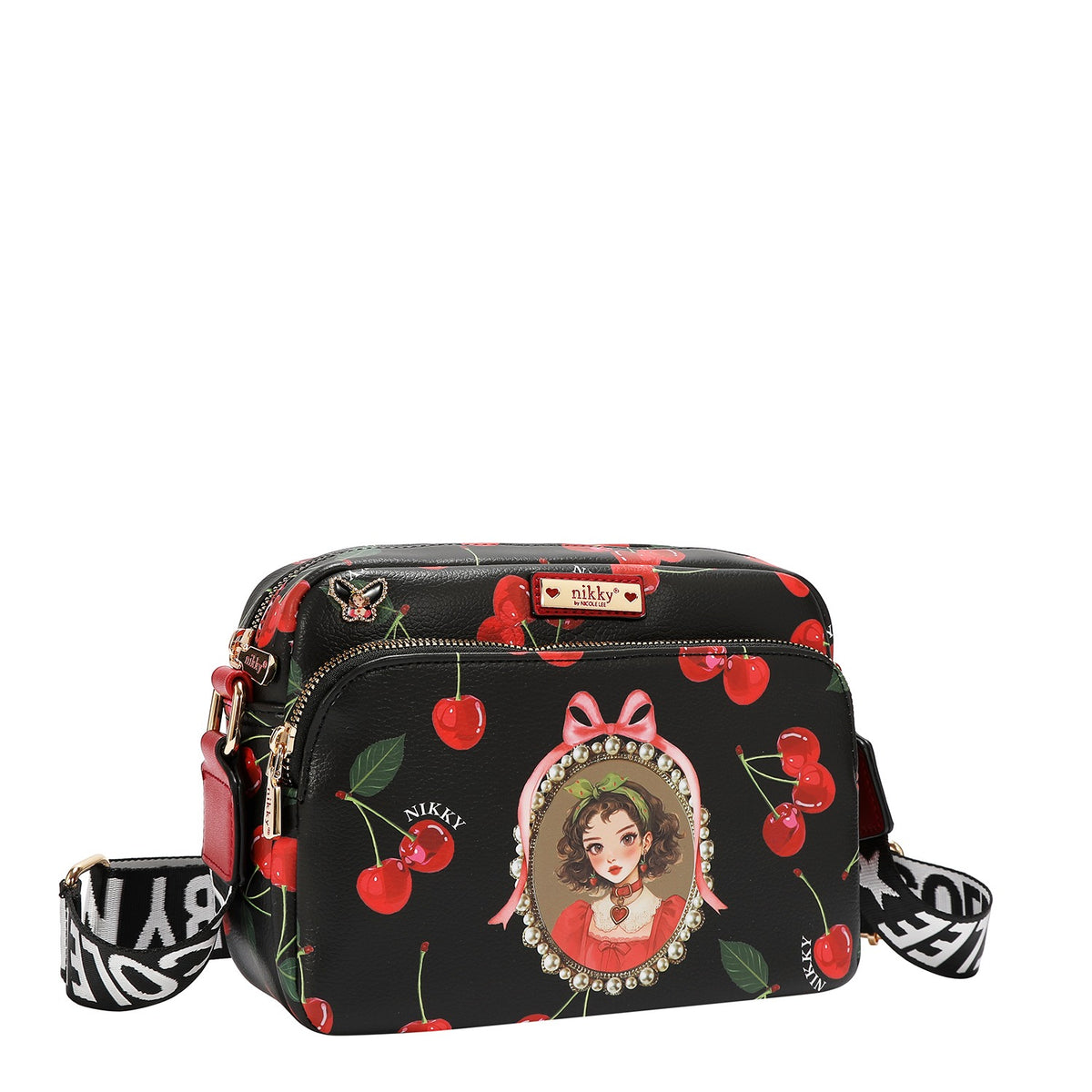 Nikky Banduliera dama CHERRY LIPS BLACK NK13118 MD4789