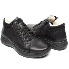 Rieker ghete barbati fermoar lateral negru IB2076-NG