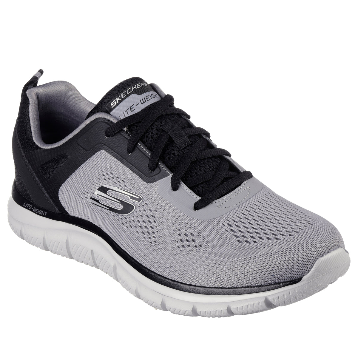 Skechers Pantofi barbati sport TRACK BROADER 232698 GRAY/BLACK IB2486-GYBK