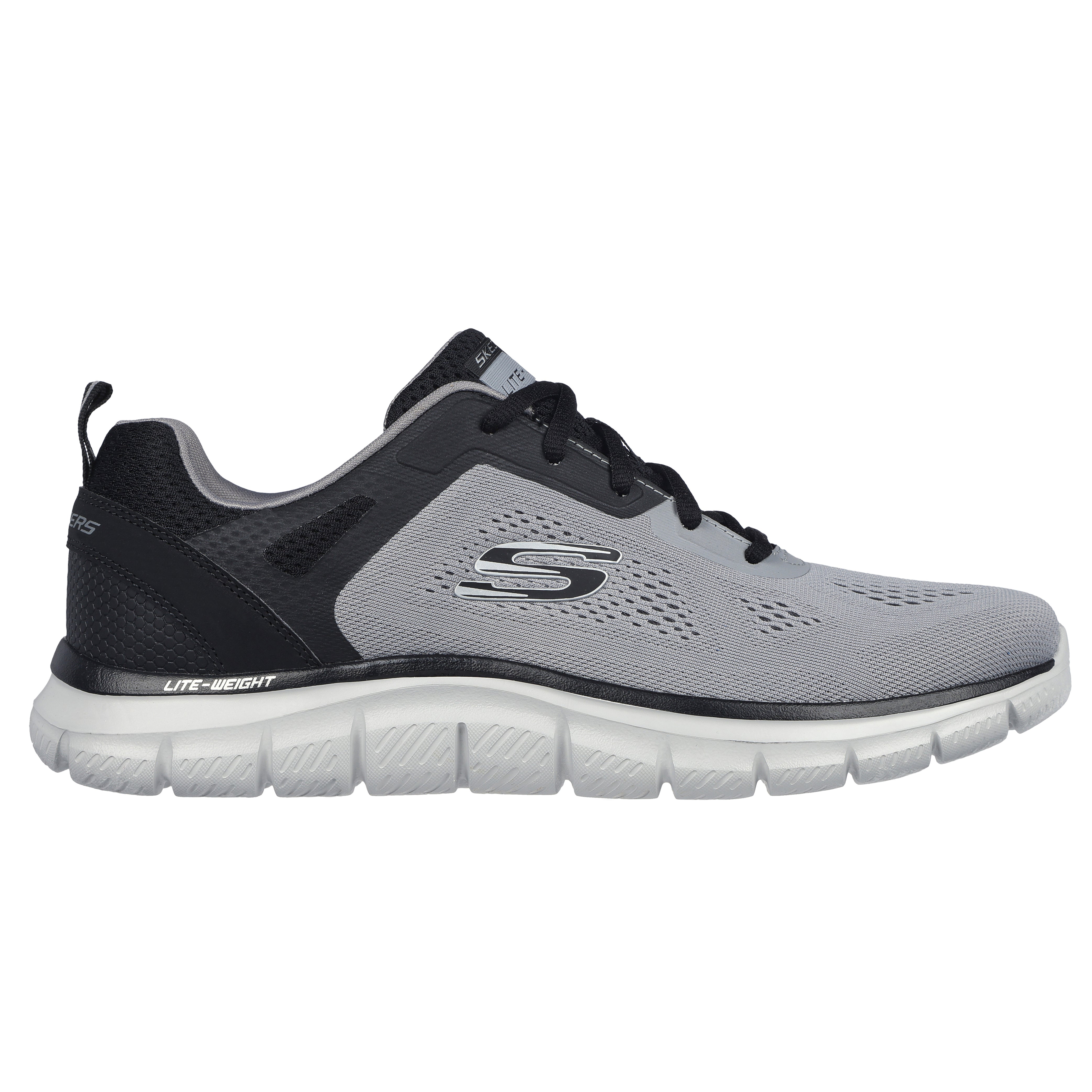 Skechers Pantofi barbati sport TRACK BROADER 232698 GRAY/BLACK IB2486-GYBK