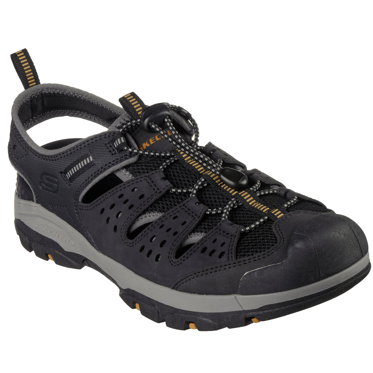 Skechers Sandale barbati TRESMEN MENARD 205113 BLACK IB2503-BLK