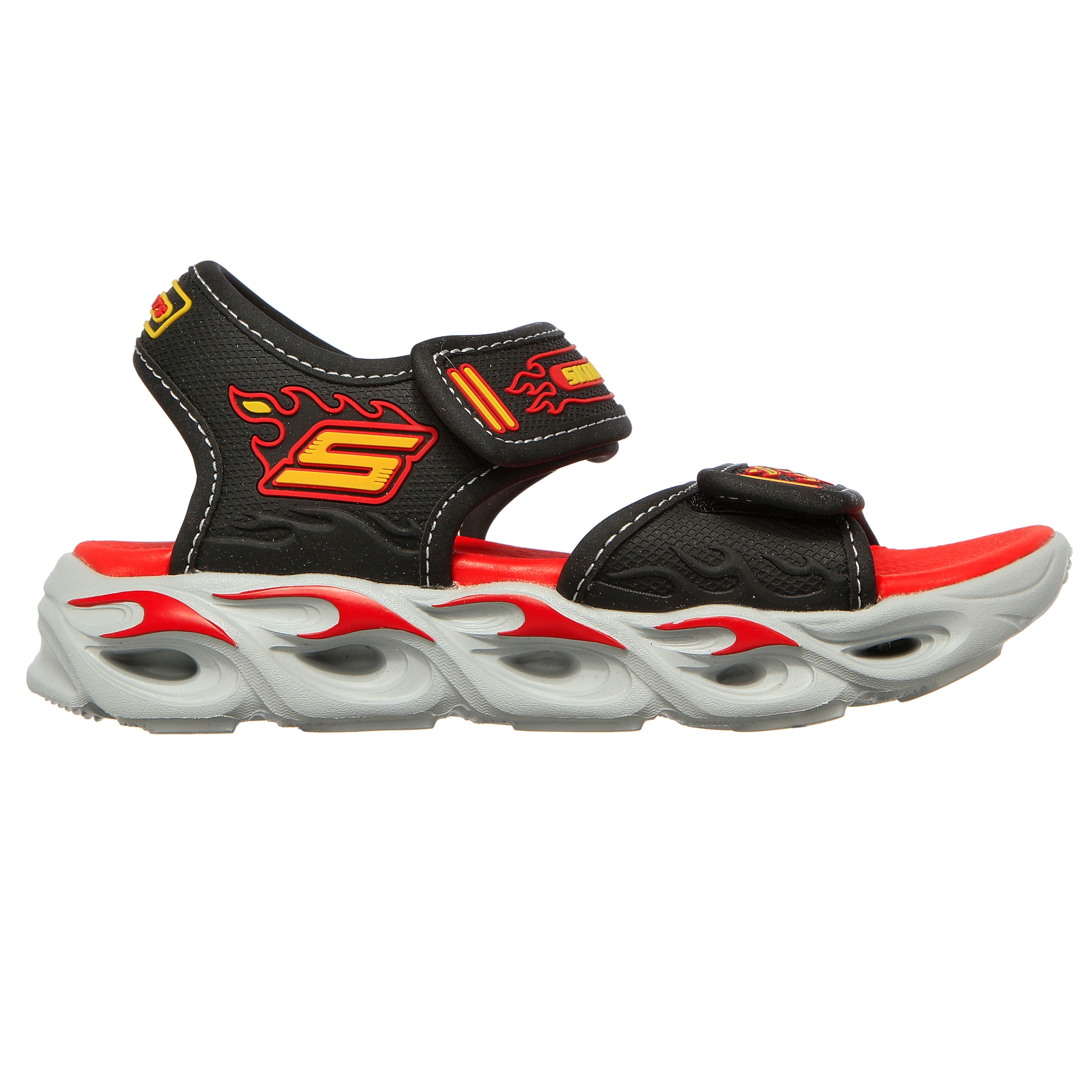 Skechers Sandale copii baieti THERMO SPLASH HEAT FLO 400109L BLACK/RED ICB0056-BKRD