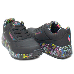 Skechers Pantofi copii fete sport negru ICF0041-NG