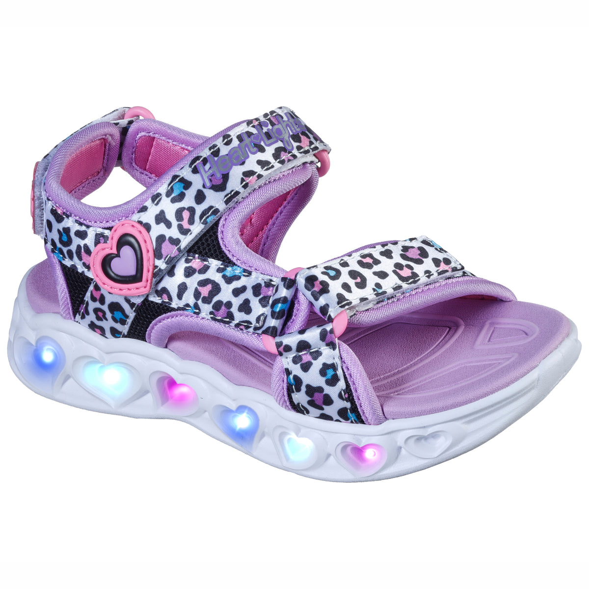 Skechers Sandale copii fete HEART LIGHTS SANDAL SAVVY CAT 302090L WMLT ICF0066-WMLT