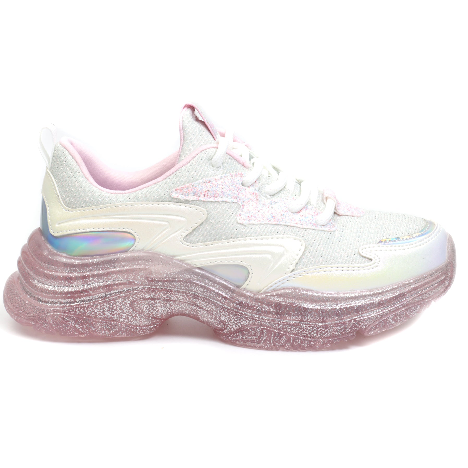 Skechers Pantofi copii fete PRISMATIC 310801L WHITE/MULTICOLOR ICF0068-WMLT