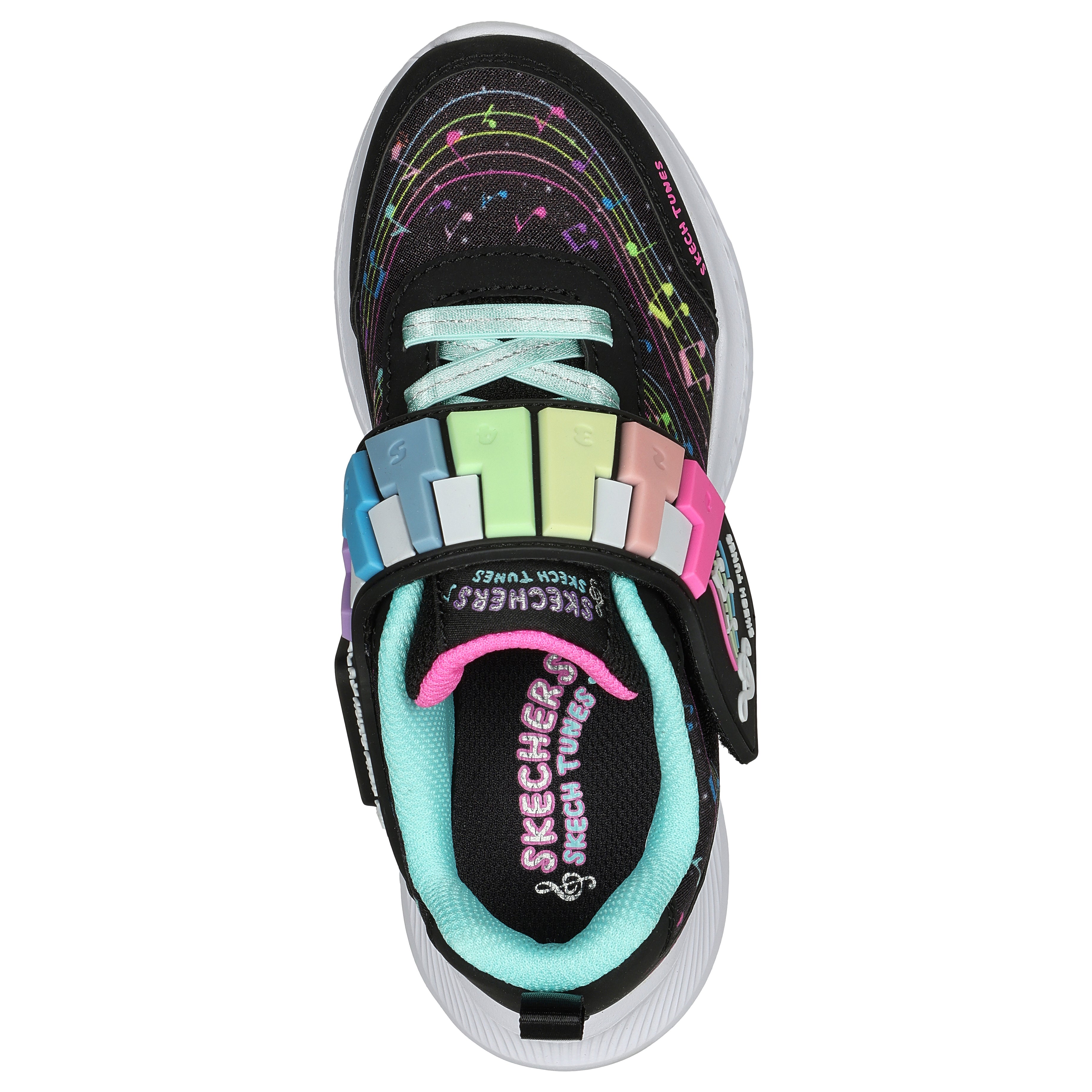 Skechers Pantofi copii fete sport JUMPSTERS 302219L  BLACK/MULTICOLOR ICF0081-BKMT