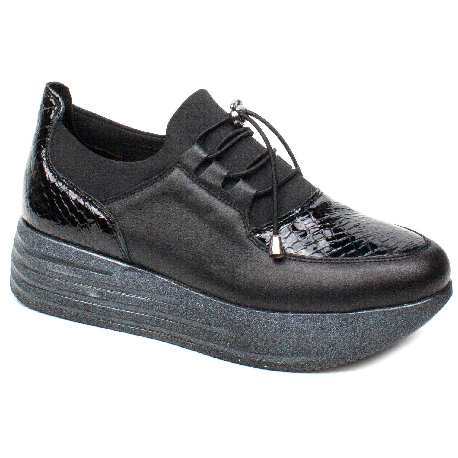 Caspian Pantofi dama 3012(2) negru lac ID1809-NGL