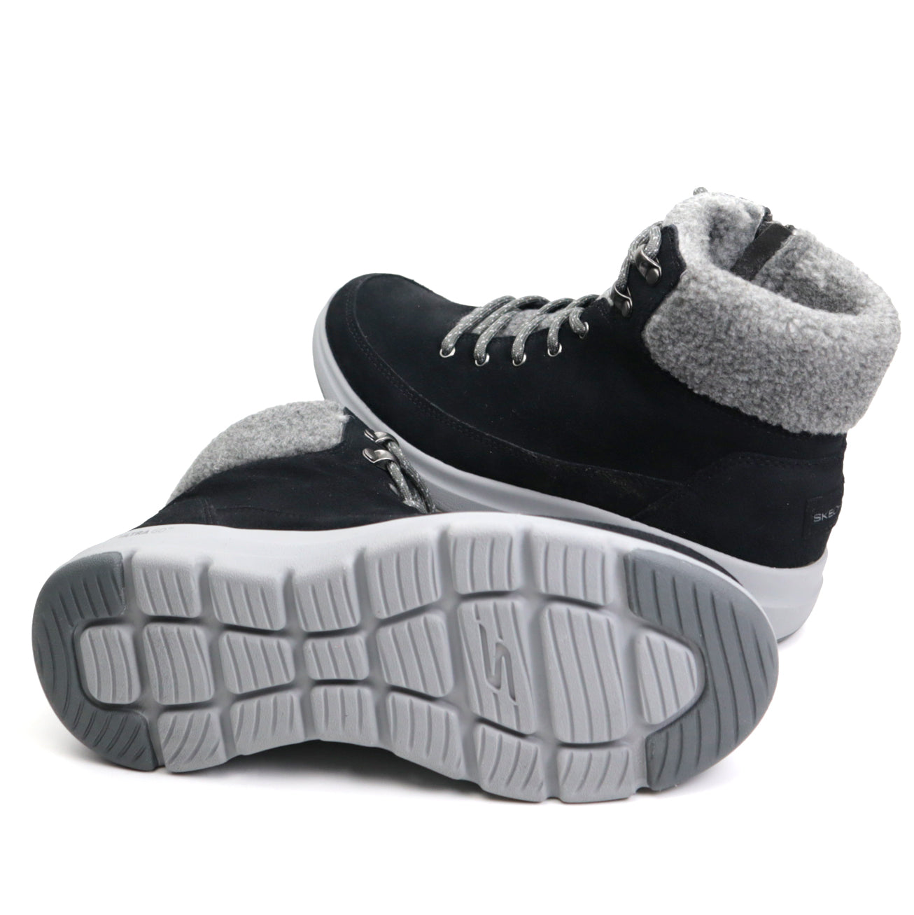 Skechers Ghete dama GLACIAL ULTRA WOOD 16677 BLACK/GRAY ID2239-BKGY