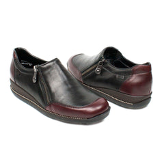 Rieker pantofi dama bordo negru ID2364-NG