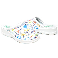 Max Relax Saboti medicinali dama alb+multicolor ID2380-ALB.MCL