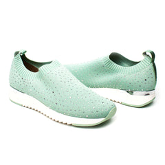 Caprice Pantofi sport dama slip on cu strasuri vernil ID2381-VER